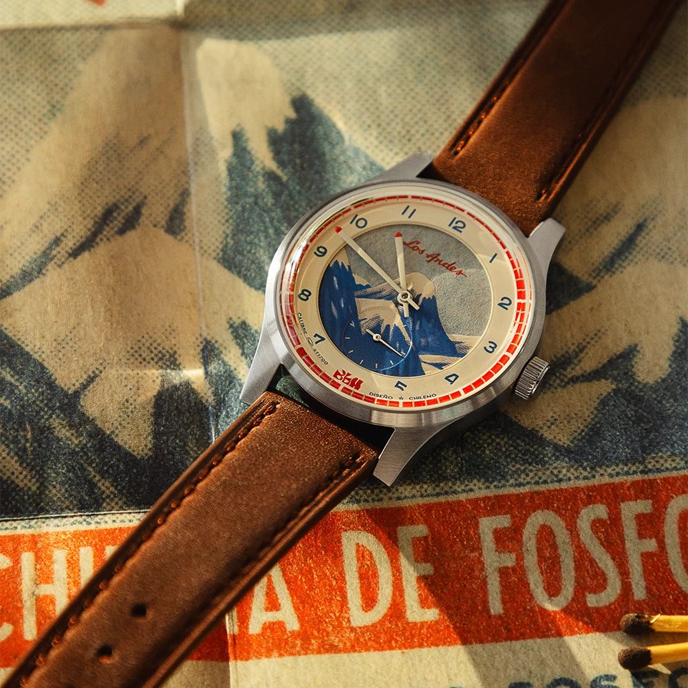 Reloj Dando La Hora x Fósforos Los Andes mov. Sea-Gull 38mm