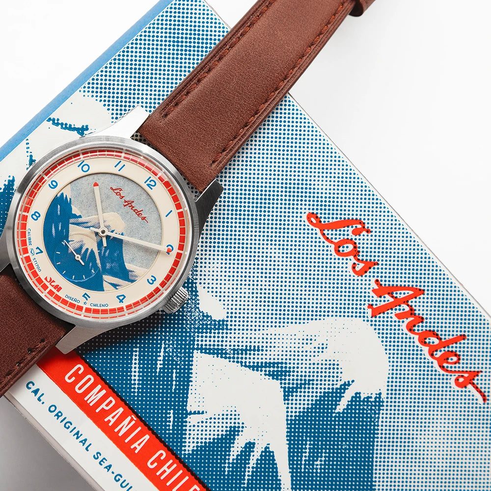 Reloj Dando La Hora x Fósforos Los Andes mov. Sea-Gull 38mm