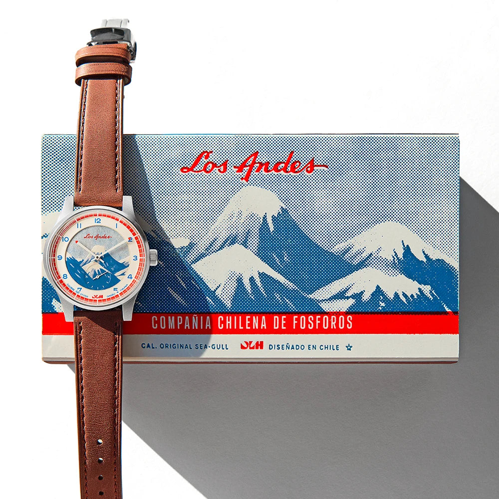 Reloj Dando La Hora x Fósforos Los Andes mov. Sea-Gull 38mm