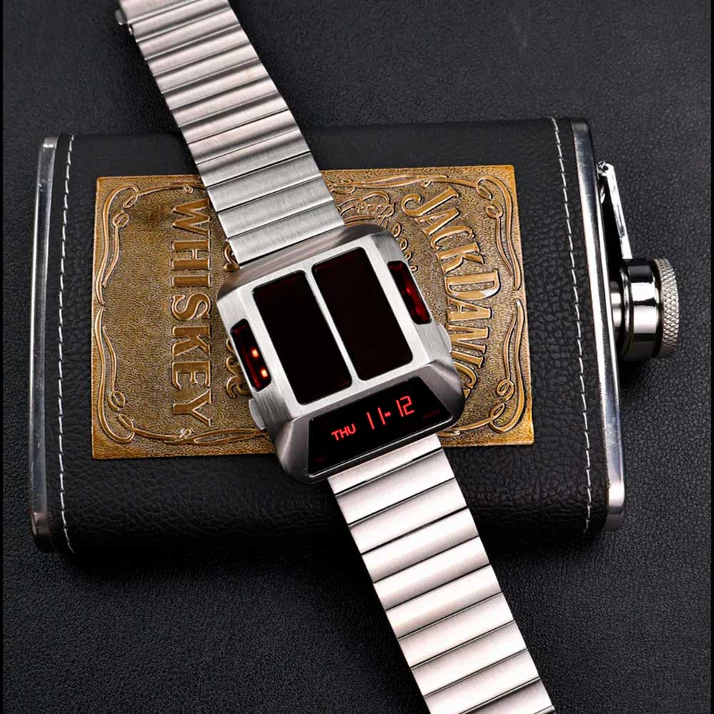 Reloj Benly Design Synchronar Mk1 Plateado Rojo Edición Limitada